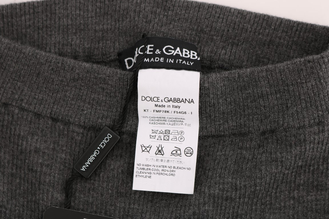 Gray Cashmere Stretch Tights Dolce & Gabbana