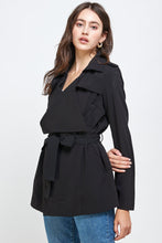 Lightweight Open-Front Drape Jacket with Shoulder Tabs