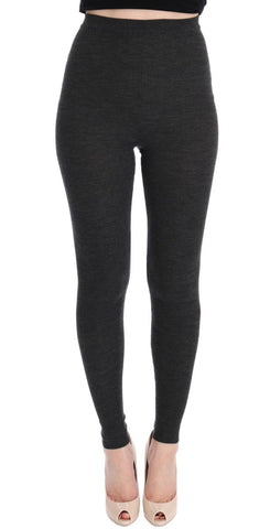 Gray Wool Stretch Tights Dolce & Gabbana
