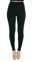 Green Wool Stretch Tights Dolce & Gabbana