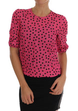 Pink Polka Dotted Silk Blouse Dolce & Gabbana
