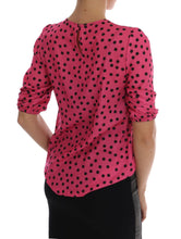 Pink Polka Dotted Silk Blouse Dolce & Gabbana