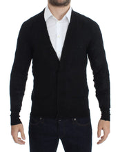 Black Fine Wool Button Cardigan Costume National