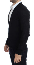 Black Fine Wool Button Cardigan Costume National