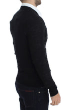 Black Fine Wool Button Cardigan Costume National