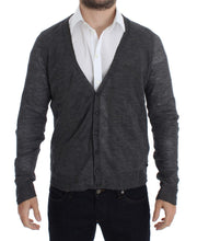 Gray Wool Button Cardigan Sweater Costume National