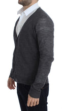 Gray Wool Button Cardigan Sweater Costume National
