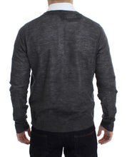 Gray Wool Button Cardigan Sweater Costume National