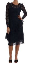 Blue Taormina Floral Lace Sheath Dress Dolce & Gabbana