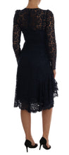 Blue Taormina Floral Lace Sheath Dress Dolce & Gabbana