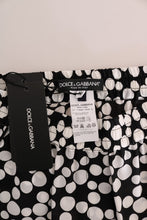 Black White Polka Dottes Silk Pants Dolce & Gabbana