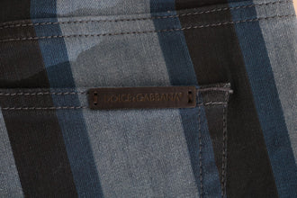 Blue GIRLY Striped Cotton Jeans Dolce & Gabbana