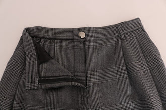 Gray Wool Capri Pants Dolce & Gabbana