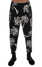 Black Tree Cotton Stretch Pants Dolce & Gabbana