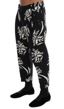 Black Tree Cotton Stretch Pants Dolce & Gabbana