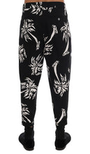 Black Tree Cotton Stretch Pants Dolce & Gabbana