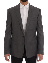 Gray Wool MARTINI Slim Blazer Dolce & Gabbana
