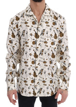 White Silk JAZZ Motive Print Shirt Dolce & Gabbana