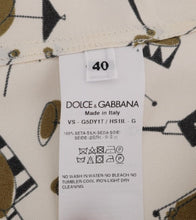 White Silk JAZZ Motive Print Shirt Dolce & Gabbana