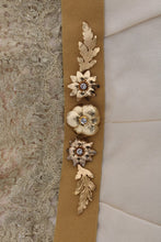 Gold Silk Crystal Embellished Dress Dolce & Gabbana