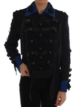 Black Wool Trench Jacket Dolce & Gabbana