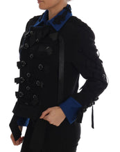 Black Wool Trench Jacket Dolce & Gabbana
