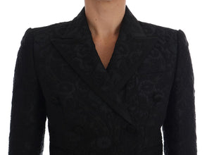 Black Brocade Blazer Jacket Dolce & Gabbana