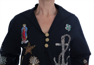 Blue Crystal MAMMA Sicily Jacket Dolce & Gabbana