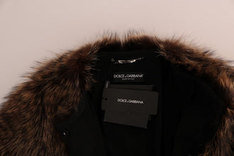 Brown Raccoon Fur Coat Jacket Dolce & Gabbana