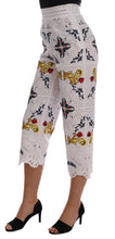 Mulicolor Majolica Cutout Capri Pants Dolce & Gabbana