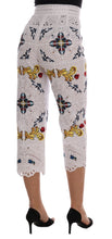 Mulicolor Majolica Cutout Capri Pants Dolce & Gabbana