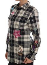 Black White Fairy Tale Crystal Shirt Dolce & Gabbana