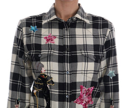 Black White Fairy Tale Crystal Shirt Dolce & Gabbana