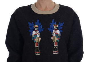 Black Fairy Tale Brocade Zipper Sweater Dolce & Gabbana
