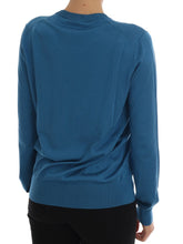 Blue Silk Love is Pullover Sweater Dolce & Gabbana