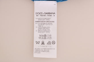 Blue Silk Love is Pullover Sweater Dolce & Gabbana