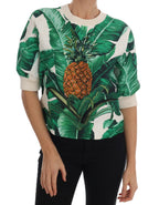 Pineapple Banana Sequins Crewneck Sweater Dolce & Gabbana