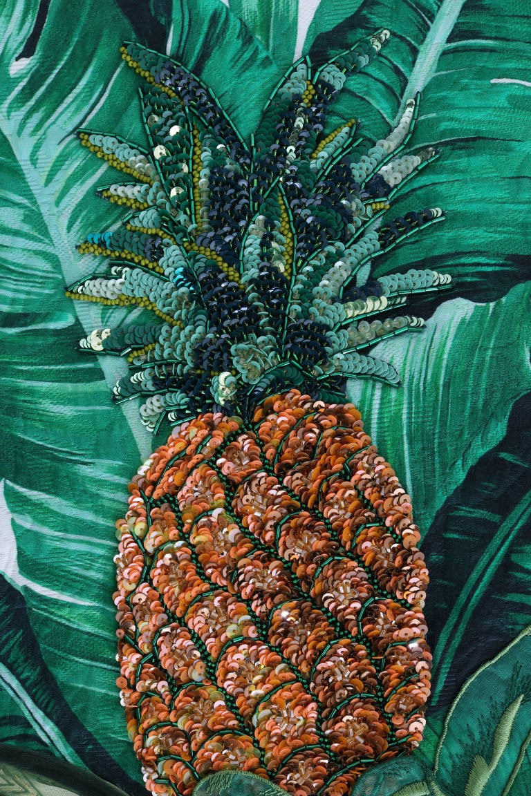 Pineapple Banana Sequins Crewneck Sweater Dolce & Gabbana