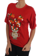 Red Silk Orange Vase Crystal Top Dolce & Gabbana