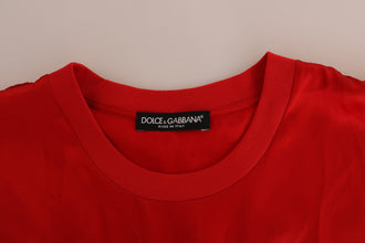 Red Silk Orange Vase Crystal Top Dolce & Gabbana