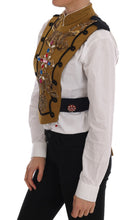 Yellow Crystal Cross Vest Jacket Dolce & Gabbana