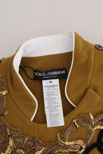 Yellow Crystal Cross Vest Jacket Dolce & Gabbana