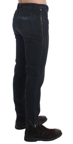 Blue Cotton Slim Pants Denim Jeans Costume National