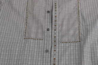 Gray Check GOLD Cotton Slim Fit Shirt Dolce & Gabbana