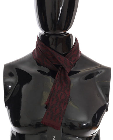 Bordeaux Silk Crown Chili Scarf Dolce & Gabbana