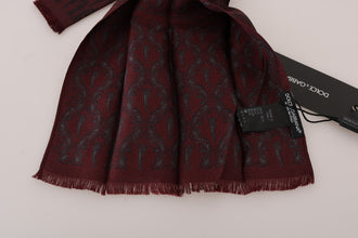 Bordeaux Silk Crown Chili Scarf Dolce & Gabbana