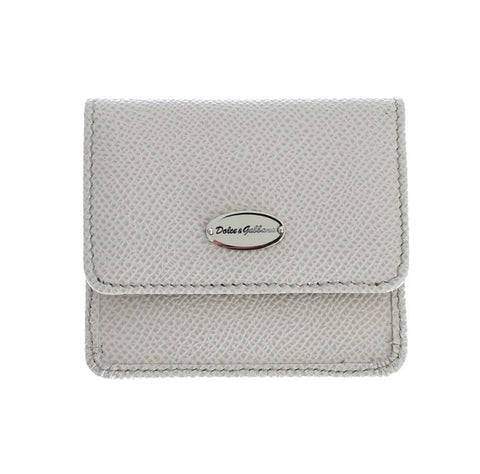 White Dauphine Leather Case Wallet Dolce & Gabbana