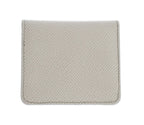 Dolce & Gabbana White Dauphine Leather Case Wallet