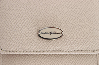 White Dauphine Leather Case Wallet Dolce & Gabbana