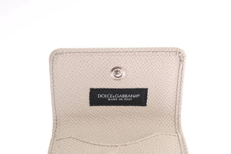 White Dauphine Leather Case Wallet Dolce & Gabbana